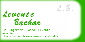 levente bachar business card